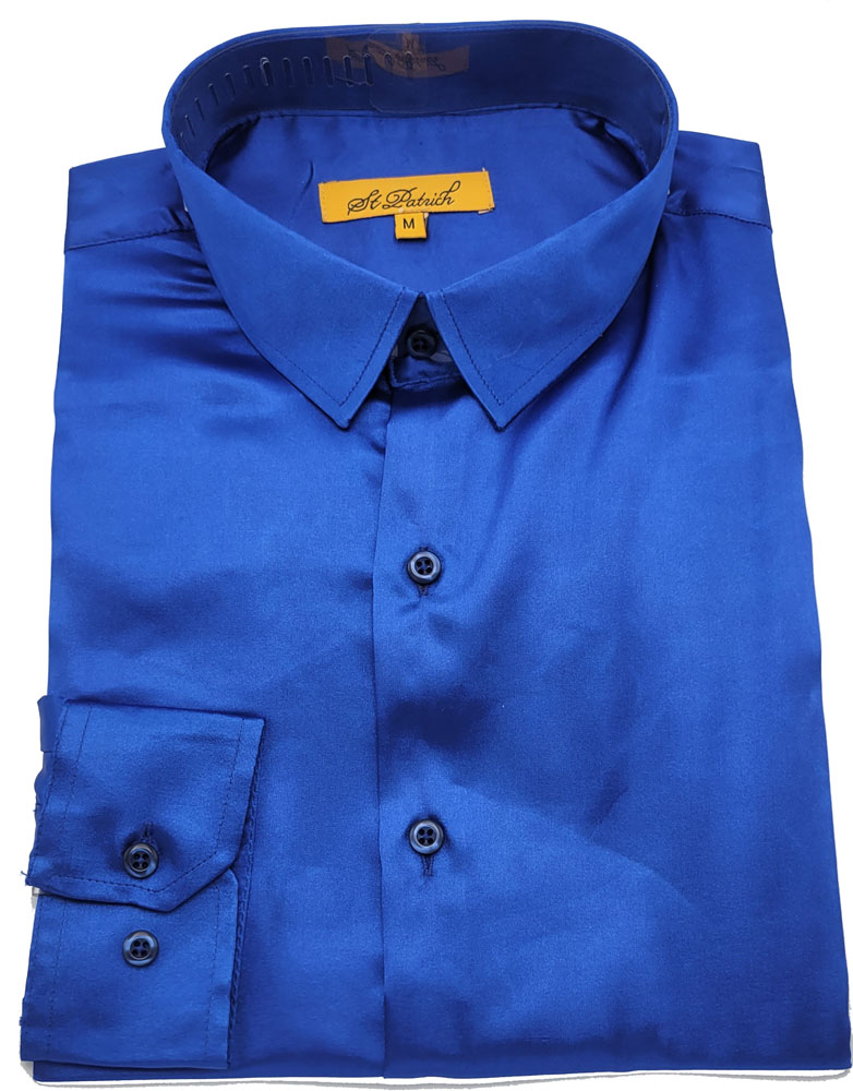 Satin Slim Fit Dress Shirt